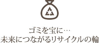 ゴミを宝に…未来につながるリサイクルの輪